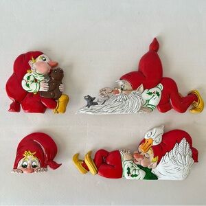 Vintage Christmas Elves Shelf Sitters